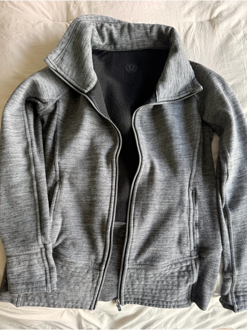 lululemon athletica Gray Full-Zip Hoodie Jacket